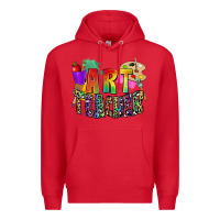 Red art teacher Premium Hoodie - Zillion Design Studio