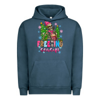Pigment Midnight Navy freezing season skeleton Urban Hoodie - Zillion Design Studio
