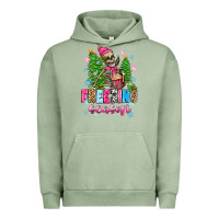 Pigment Oil Green freezing season skeleton Urban Hoodie - Zillion Design Studio
