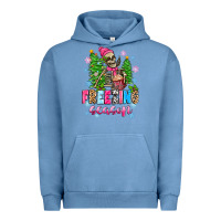 Pigment Pebble Blue freezing season skeleton Urban Hoodie - Zillion Design Studio