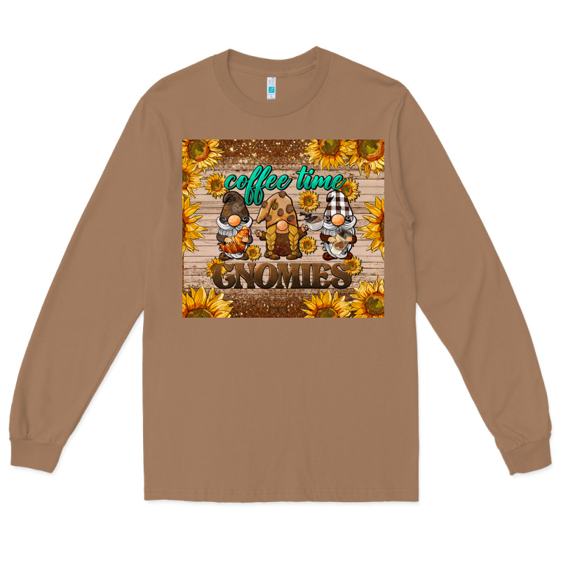 Coffee Time Gnomies Long Sleeve Tee by BarkalooDesign | Teevron