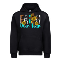 Black faith over fear Urban Hoodie - texasbilliewilder