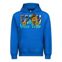 Cobalt faith over fear Urban Hoodie - texasbilliewilder