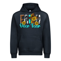 Navy faith over fear Urban Hoodie - texasbilliewilder