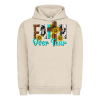 Pigment French Oak faith over fear Urban Hoodie - texasbilliewilder
