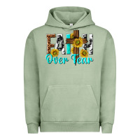 Pigment Oil Green faith over fear Urban Hoodie - texasbilliewilder