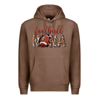 Chestnut football nana with leopard Premium Hoodie - texasbilliewilder
