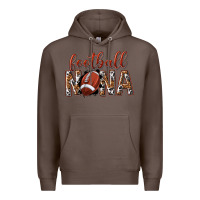 Coffee football nana with leopard Premium Hoodie - texasbilliewilder