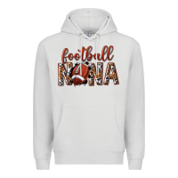 Dove Grey football nana with leopard Premium Hoodie - texasbilliewilder