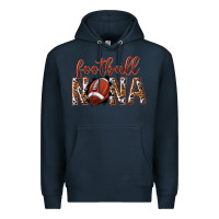 Navy football nana with leopard Premium Hoodie - texasbilliewilder