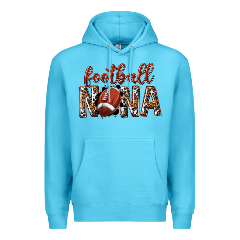 Football Nana With Leopard Premium Hoodie by texasbilliewilder | Teevron