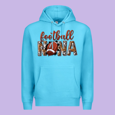 Football Nana With Leopard Premium Hoodie Designed By Texasbilliewilder