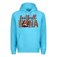 Ocean Blue football nana with leopard Premium Hoodie - texasbilliewilder