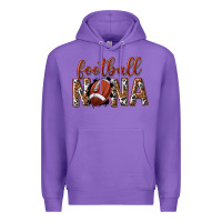 Purple football nana with leopard Premium Hoodie - texasbilliewilder
