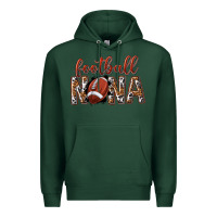 Sports Green football nana with leopard Premium Hoodie - texasbilliewilder