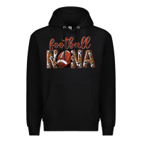 Black football nana with leopard Premium Hoodie - texasbilliewilder