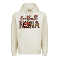 Oatmeal Heather football nana with leopard Premium Hoodie - texasbilliewilder