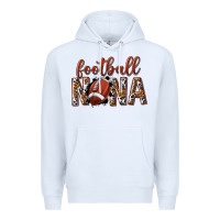 White football nana with leopard Premium Hoodie - texasbilliewilder