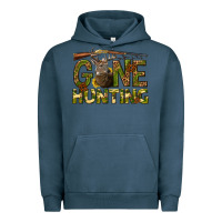 Pigment Midnight Navy gone hunting western Urban Hoodie - texasbilliewilder