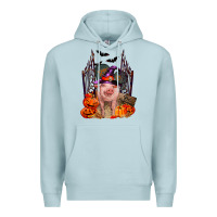 Blue Mist Pig halloween Premium Hoodie - RanaPortraitStore