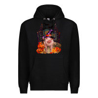 Black Pig halloween Premium Hoodie - RanaPortraitStore