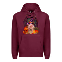 Burgundy Pig halloween Premium Hoodie - RanaPortraitStore