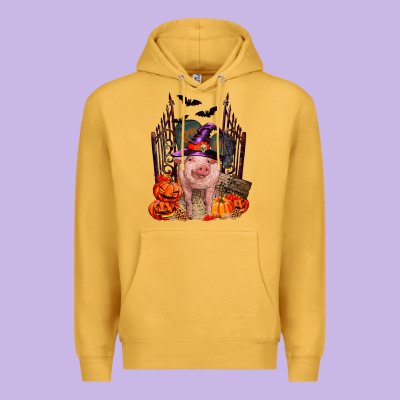 Pig Halloween Premium Hoodie Designed By Ranaportraitstore