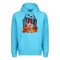 Ocean Blue Pig halloween Premium Hoodie - RanaPortraitStore