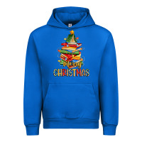 Cobalt book christmas tree merry christmas Urban Hoodie - Zillion Design Studio