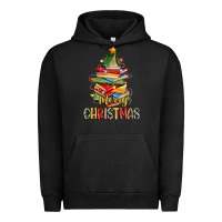 Pigment Black book christmas tree merry christmas Urban Hoodie - Zillion Design Studio