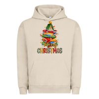 Pigment French Oak book christmas tree merry christmas Urban Hoodie - Zillion Design Studio