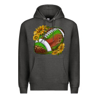 Charcoal Heather footballwithsunflowers Premium Hoodie - texasbilliewilder
