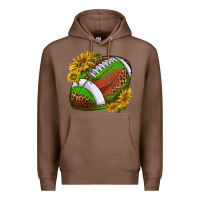 Chestnut footballwithsunflowers Premium Hoodie - texasbilliewilder