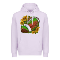 Lilac footballwithsunflowers Premium Hoodie - texasbilliewilder