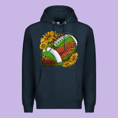 Footballwithsunflowers Premium Hoodie Designed By Texasbilliewilder