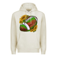 Oatmeal Heather footballwithsunflowers Premium Hoodie - texasbilliewilder