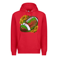 Red footballwithsunflowers Premium Hoodie - texasbilliewilder