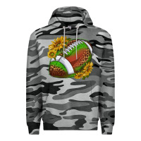 Slate Camo footballwithsunflowers Premium Hoodie - texasbilliewilder