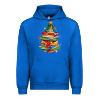 Cobalt book christmas tree Urban Hoodie - Zillion Design Studio