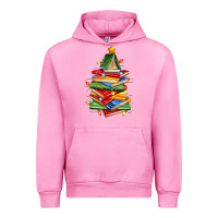 Fuchsia Pink book christmas tree Urban Hoodie - Zillion Design Studio