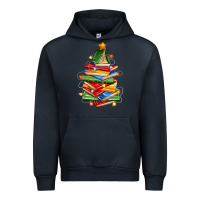 Navy book christmas tree Urban Hoodie - Zillion Design Studio