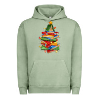 Pigment Oil Green book christmas tree Urban Hoodie - Zillion Design Studio