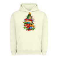 Pigment Pistachio book christmas tree Urban Hoodie - Zillion Design Studio