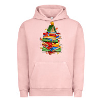 Pigment Salmon book christmas tree Urban Hoodie - Zillion Design Studio