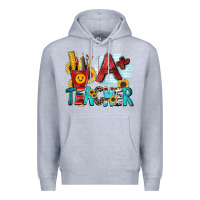 Heather Grey a  teacher Premium Hoodie - Zillion Design Studio