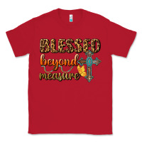 Red Blessed Beyond Measure Classic Tee - BundleAndBundleShop
