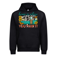 Black home is where  you park it Urban Hoodie - texasbilliewilder