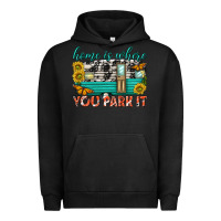 Pigment Black home is where  you park it Urban Hoodie - texasbilliewilder