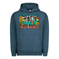 Pigment Midnight Navy home is where  you park it Urban Hoodie - texasbilliewilder