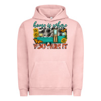 Pigment Salmon home is where  you park it Urban Hoodie - texasbilliewilder